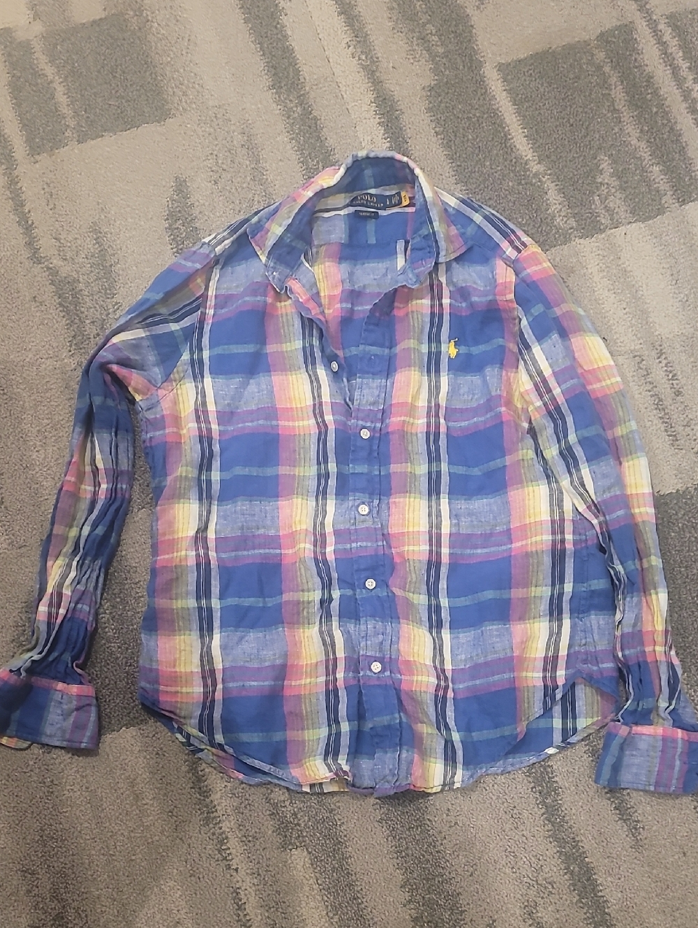 Polo by Ralph Lauren Men’s Blue Plaid Button-Down Shirt